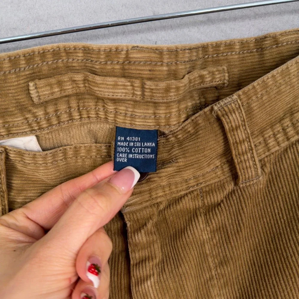 Vintage Polo Ralph Lauren Pants Mens 38/30 Tan Corduroy Utility Cargo Gorpcore